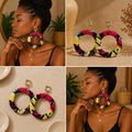 Boucles d’oreilles en wax MELANINE BY MNG
